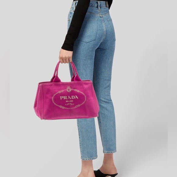 Authentic Prada Milano Denim Pink Women's Bag - Picture 15 of 15